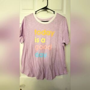 "Today is a good day" Old Navy Purple Tee Size Large